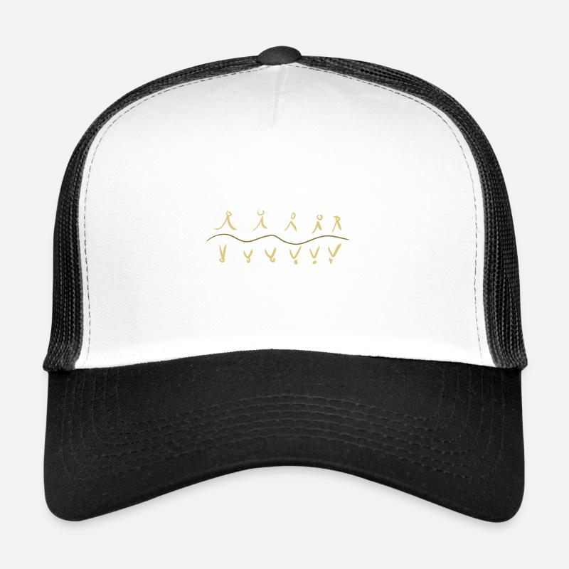 line stroke waves symbols Trucker Cap