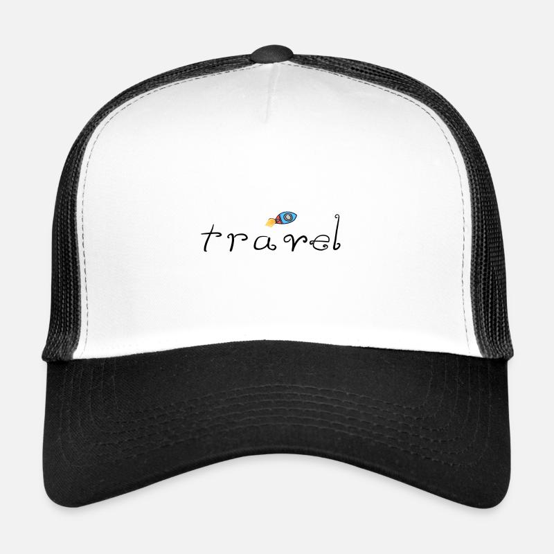 travel rocket fly emigrate Trucker Cap
