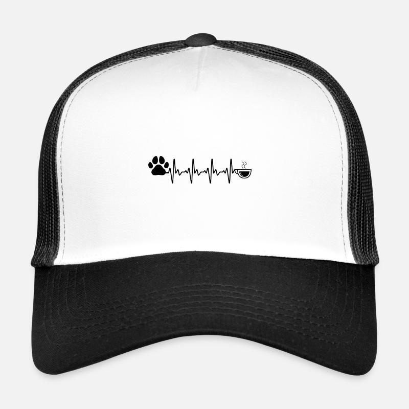 Heartbeat Café et Chien - (2) Casquette trucker 