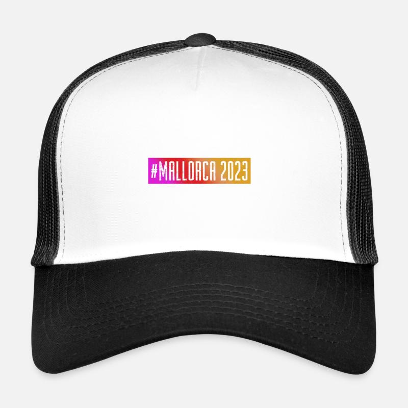 Mallorca 2023 - Trucker Cap - Weiß/Schwarz