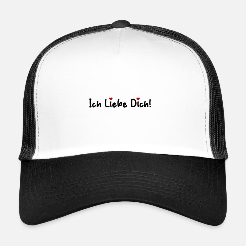 Ich Liebe Dich Valentinstag - Trucker Cap - Weiß/Schwarz
