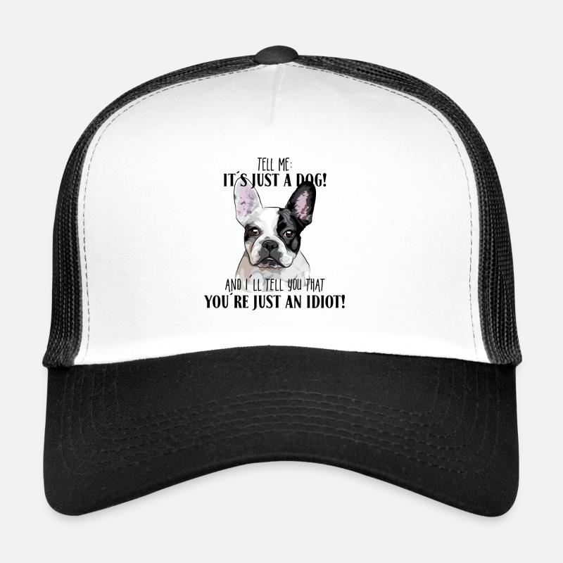 BULLDOG FRANCES - perro francés Apenas dogo - Trucker cap - hvid/sort