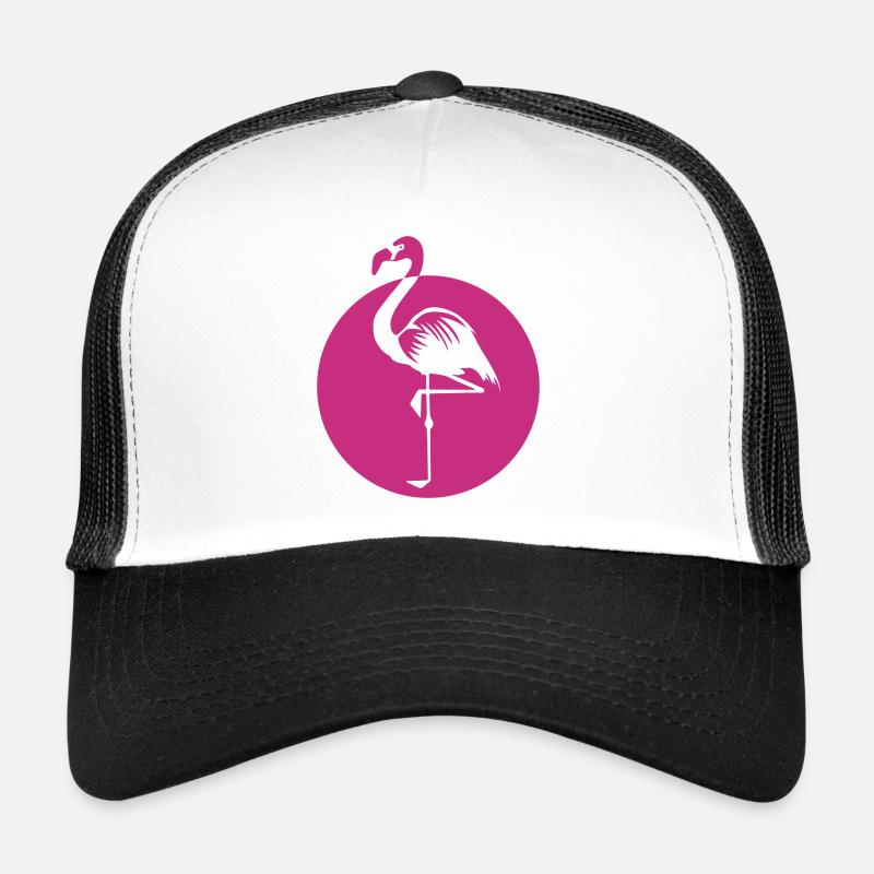 Flamingo pink rosa Vogel Sommer Wasservogel Kreis Trucker Cap