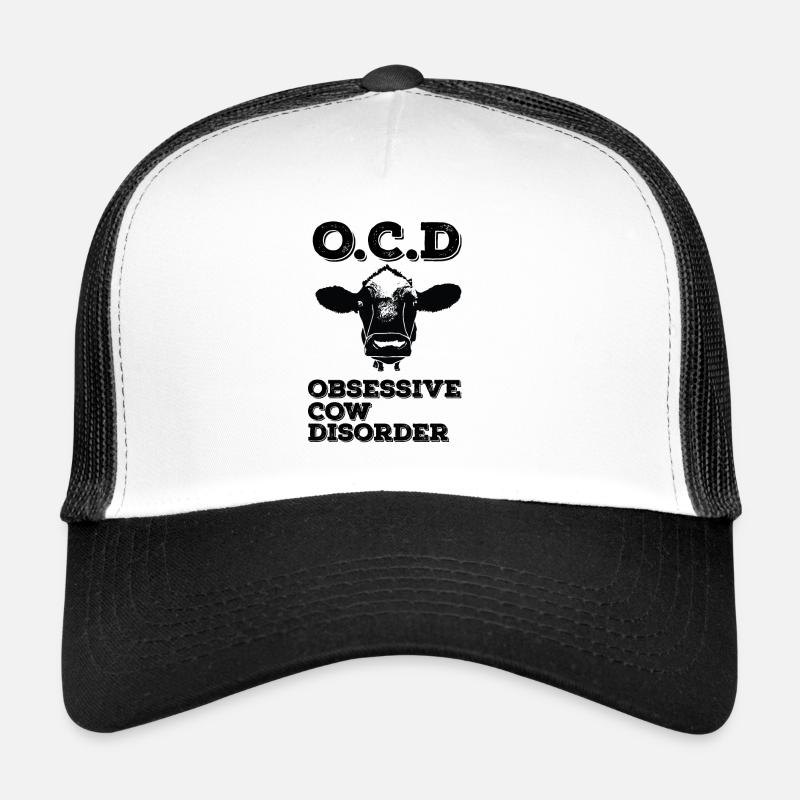 Cow Obsessive Cow Disorder - Trucker Cap - white/black