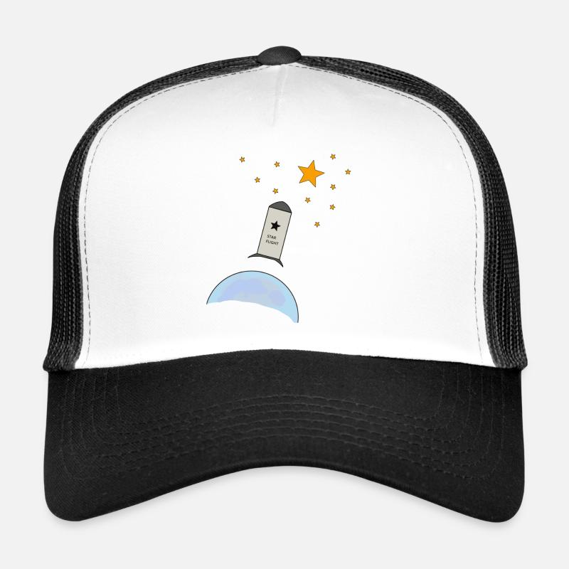 Rocket, stars, sky, Trucker Cap