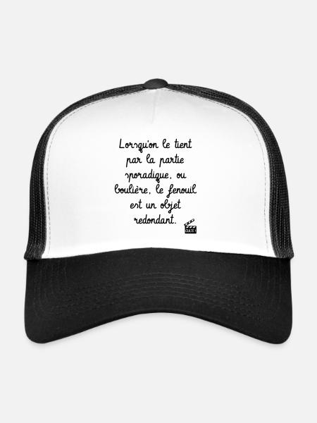 Kaameløtt - Réplique Culte - Citation Karadoc - Casquette trucker  - blanc/noir - Devant