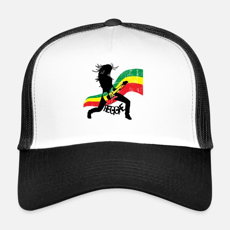 Reggae - Trucker Cap - Weiß/Schwarz