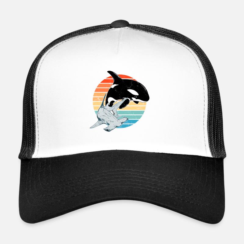 Orque requin-marteau - Casquette trucker  - blanc/noir