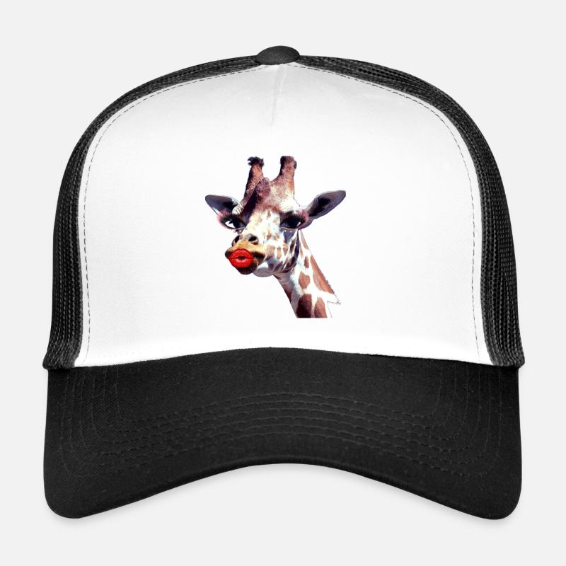 Girafe, cils, baiser bouche, drag Casquette trucker 