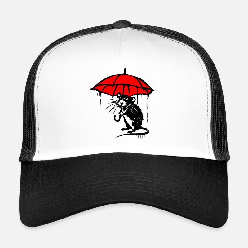 Rat avec parapluie Casquette trucker 