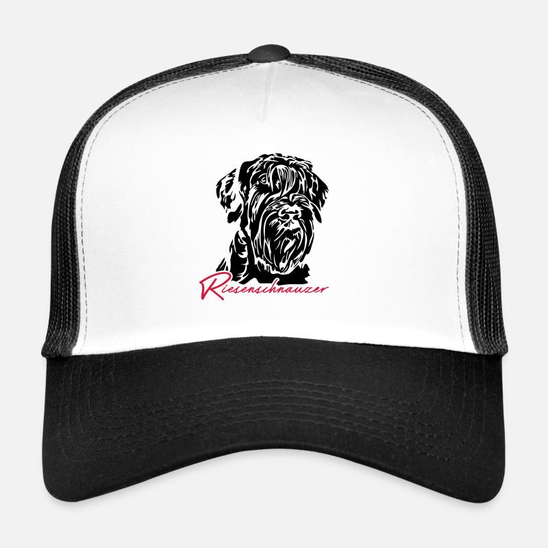 RIESENSCHNAUZER Hund Hunde Wilsigns - Trucker Cap - Weiß/Schwarz