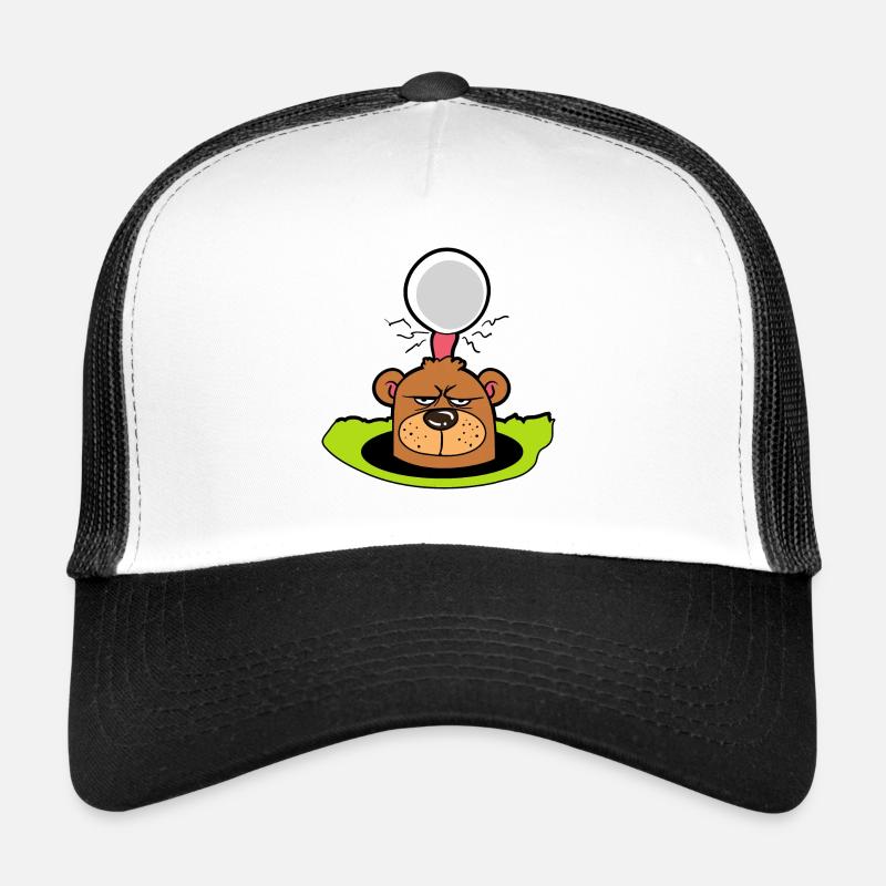 Golf gopher golf golf golfeur golf parcours - Casquette trucker  - blanc/noir