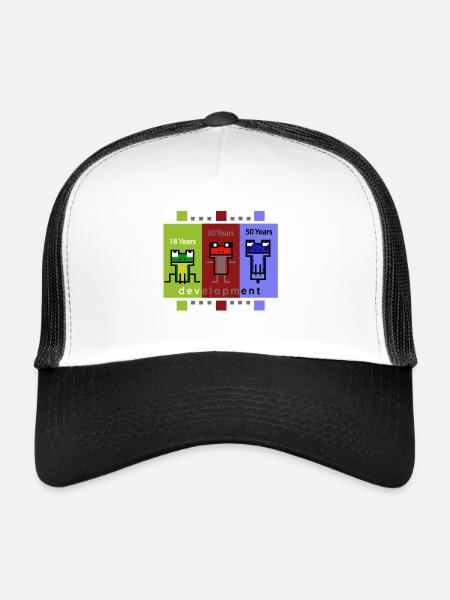 FrogDevelopment - Trucker Cap - white/black - Front