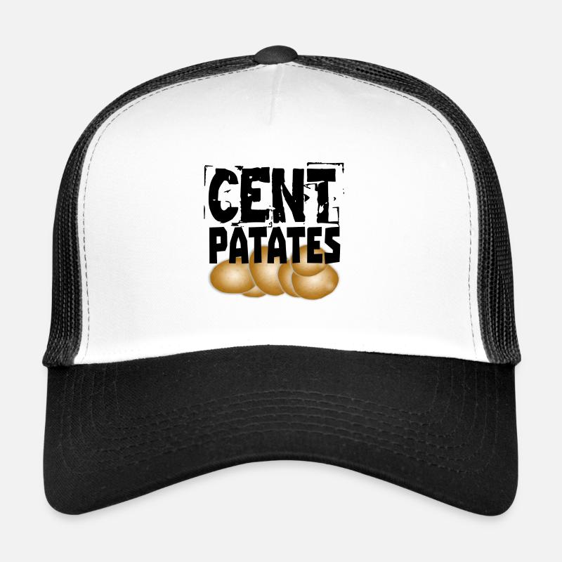Cent patates - Casquette trucker  - blanc/noir
