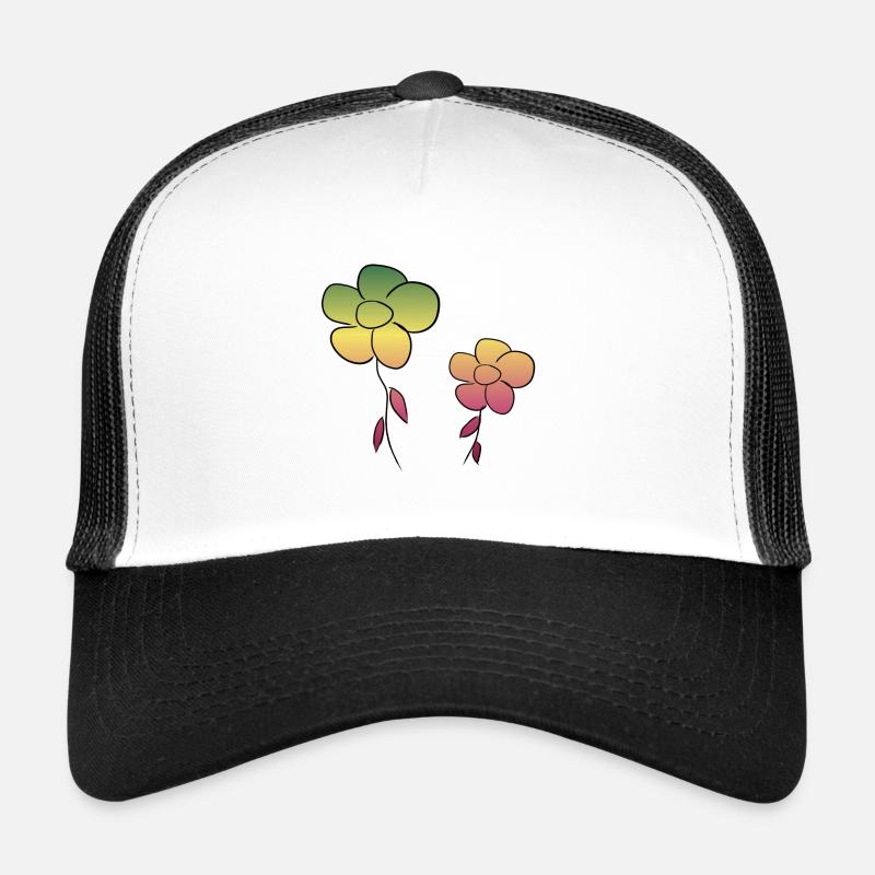 blume blumen - Trucker Cap - Weiß/Schwarz
