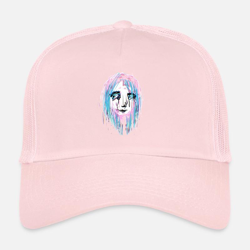 abstract crying Trucker Cap