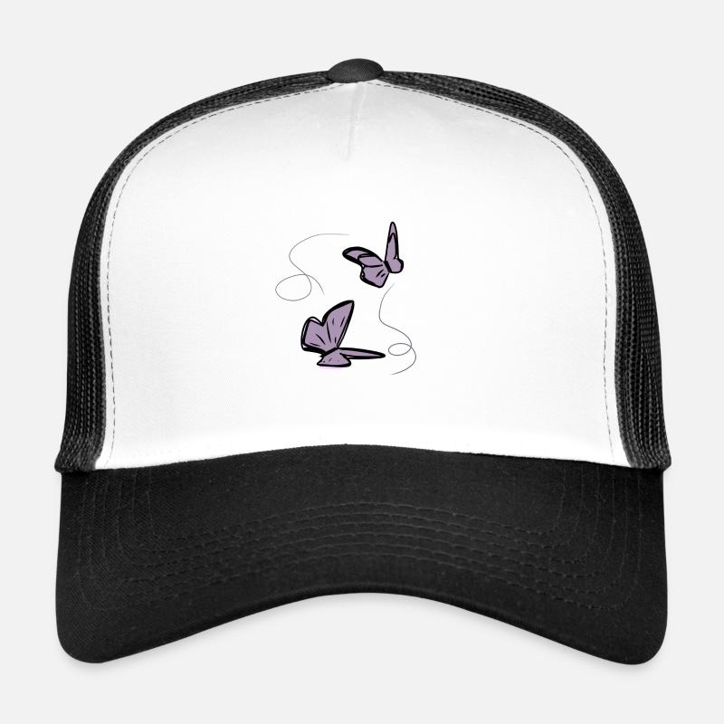 two butterflies butterfly thread Trucker Cap