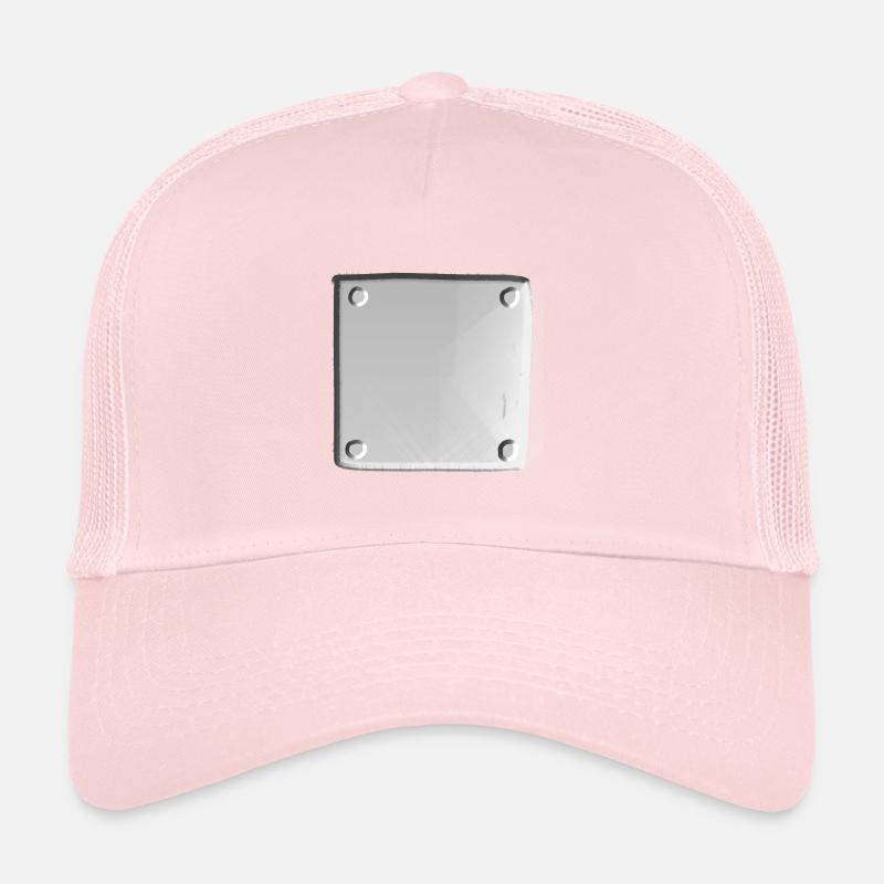 surface métallique clou forme carré carrée Casquette trucker 