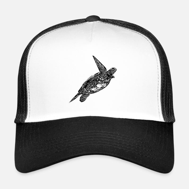 Vintage turtle emerging - Trucker Cap - white/black