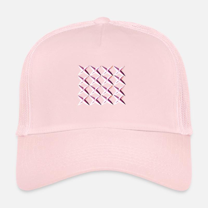 net crosses pink pattern Trucker Cap
