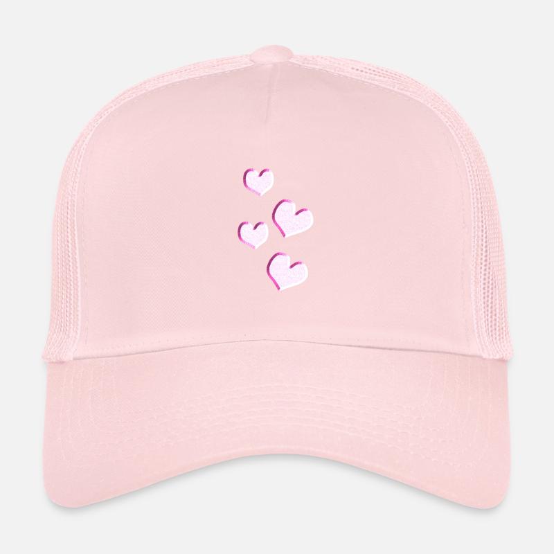 four hearts glitter Trucker Cap
