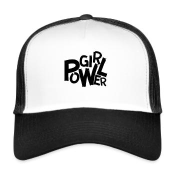 GIRL POWER - Casquette trucker  - blanc/noir - Devant