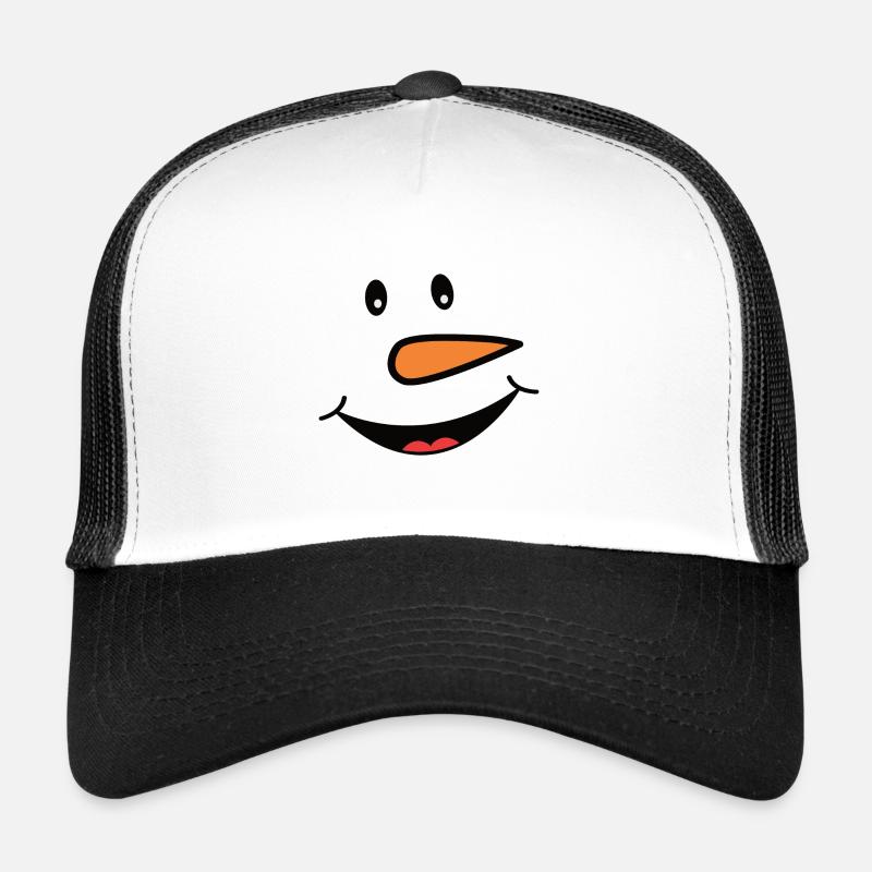 Funny snowman face Trucker Cap