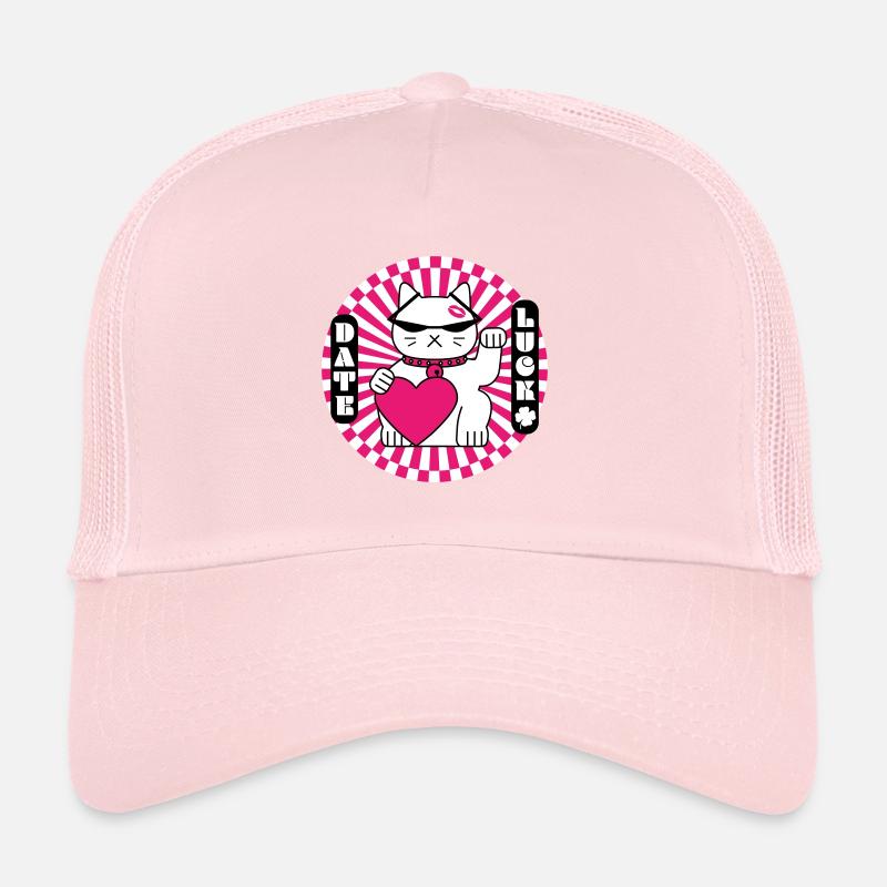 Rendez-vous avec un chat porte-bonheur Casquette trucker 