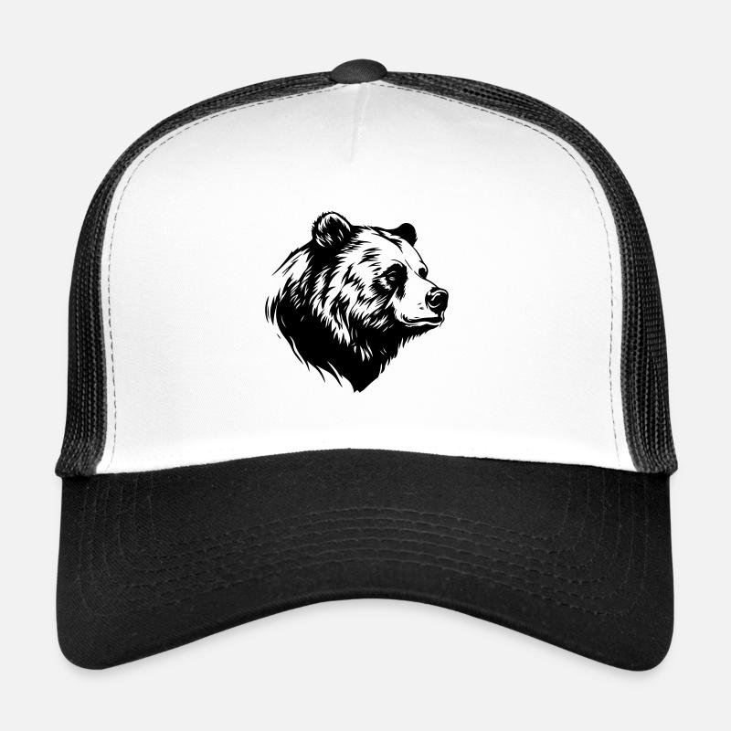 Bear Grizzly Animal Trucker Cap