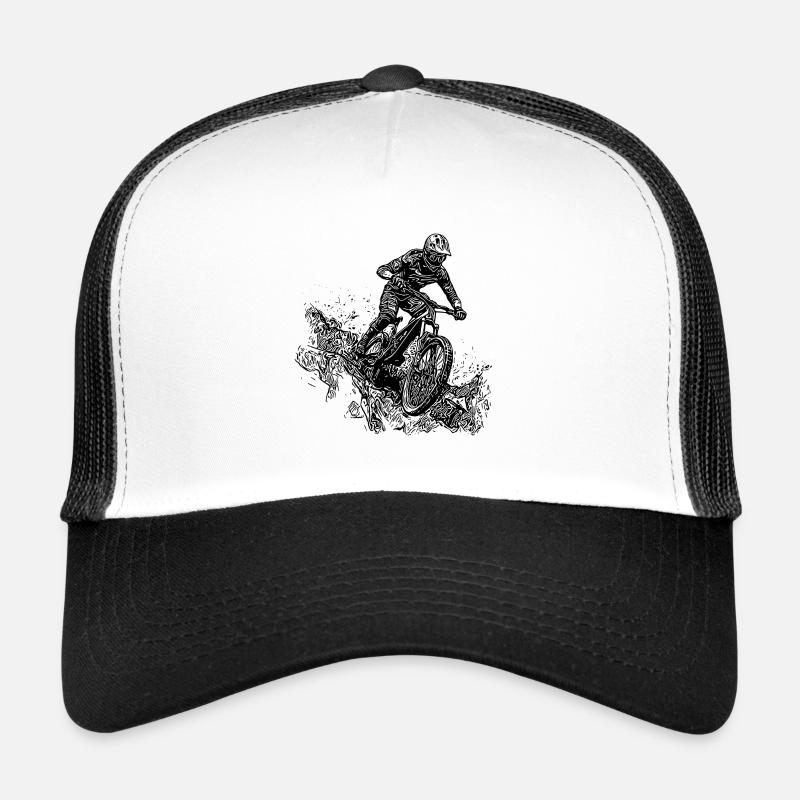 Radfahrer Mountainbiker Regen Schlamm Abfahrt Trucker Cap