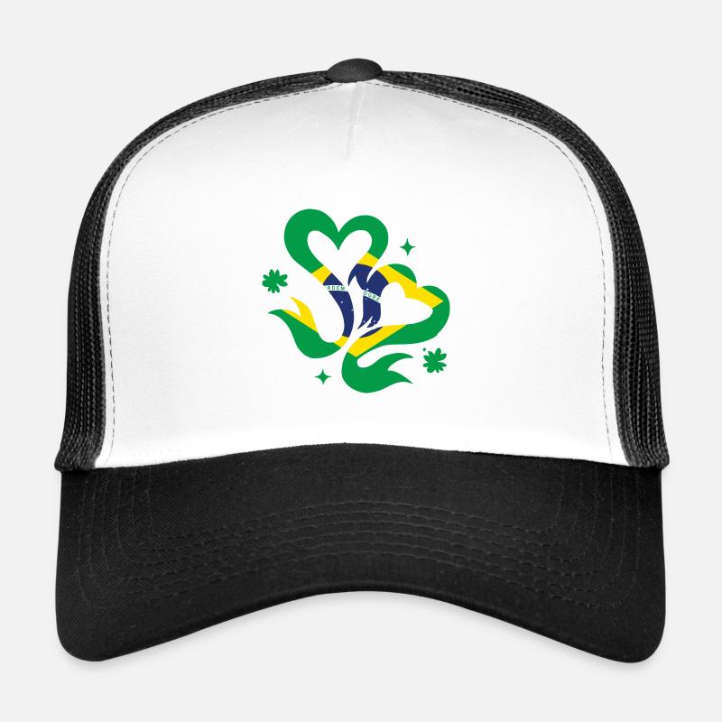Drapeau du Brésil Drapeau de l’Amérique du Sud Casquette trucker 