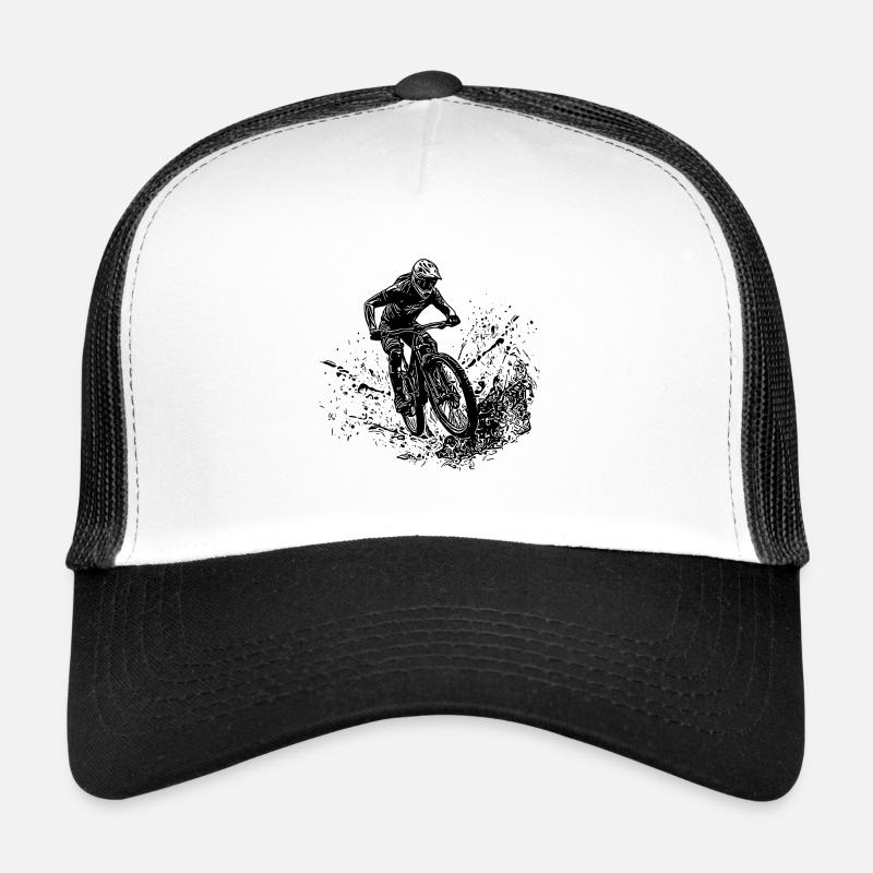 Berg Mountainbiker Schlamm Spritzer Abfahrt Trucker Cap