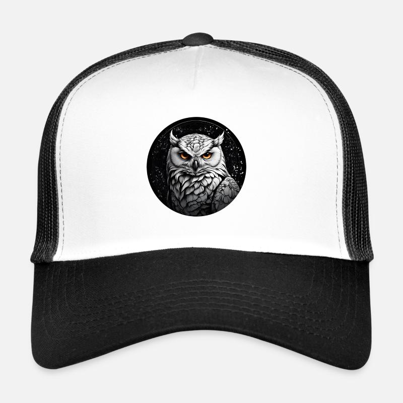 Harfang des neiges Portrait Harfang des neiges Harfang Grafi Casquette trucker 