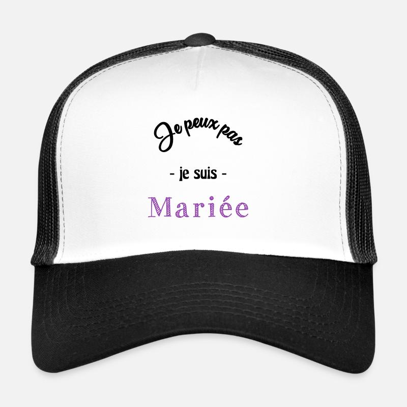 FUTURE MARIEE. EVJF. MARIEE. TEAM. TEAM MARIEE - Casquette trucker  - blanc/noir