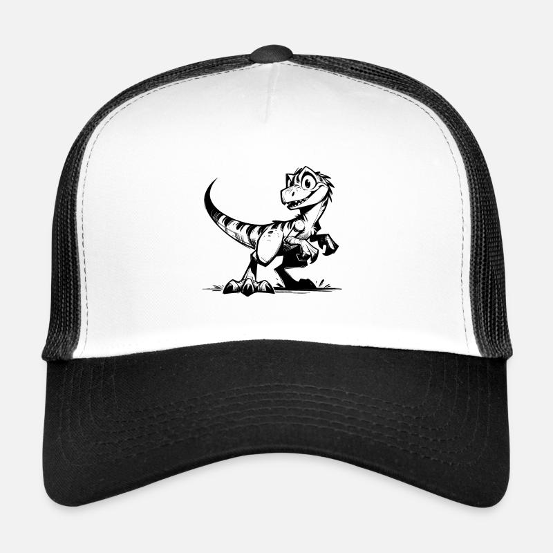 Snappy Raptor Dinosaur Fun Croquis Casquette trucker 