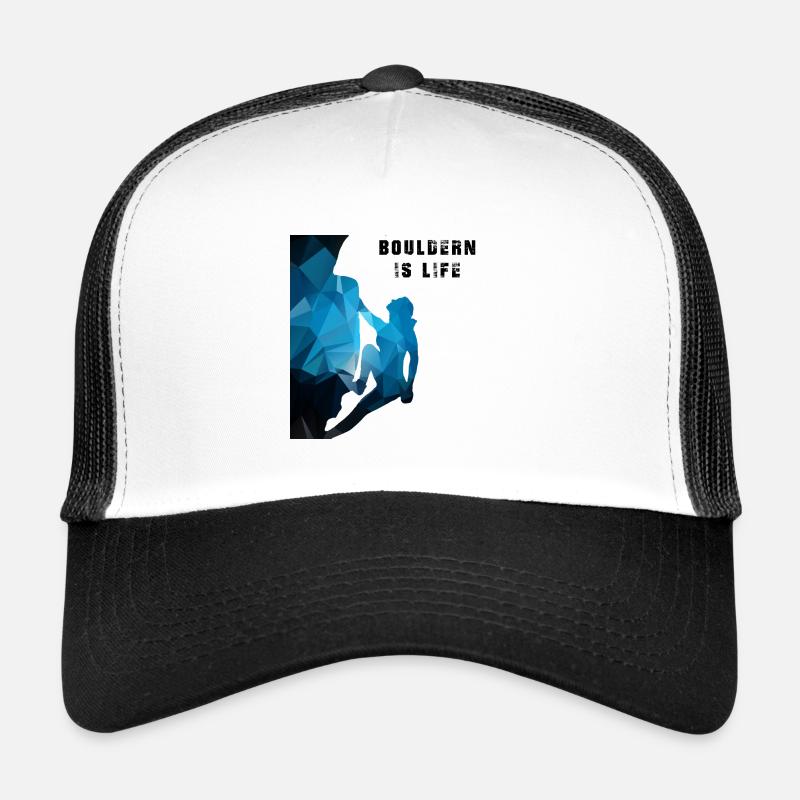 Climbing climber bouldering - Trucker Cap - white/black