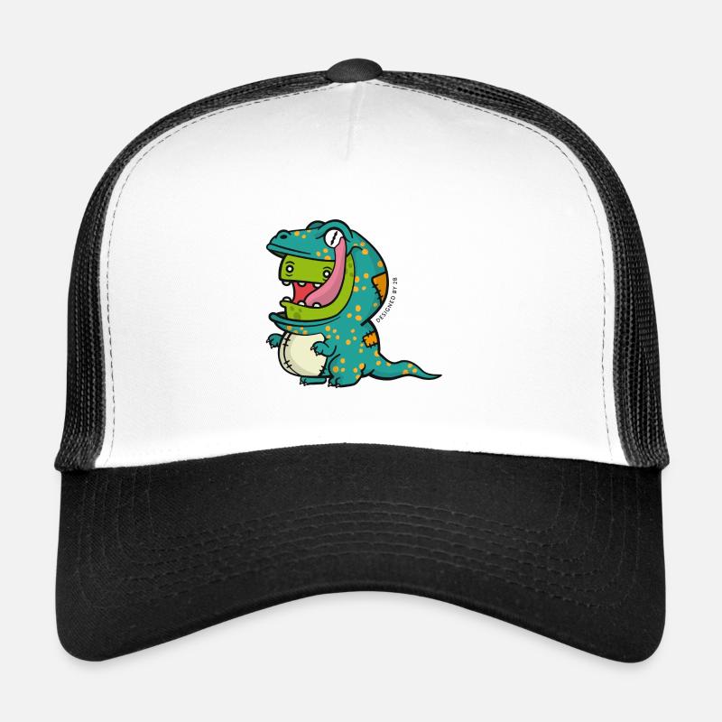 Monsters_Gecko_GG - Trucker Cap - Weiß/Schwarz
