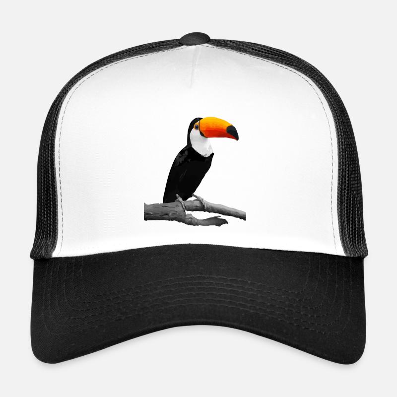 Tukan Tucan karibischer Vogel - Trucker Cap - Weiß/Schwarz