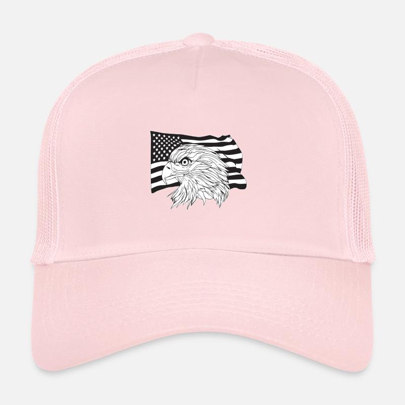 American Flag with American Eagle Trucker Cap