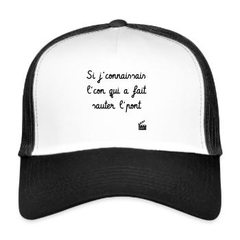 La Septième Compagnie - Réplique culte - Casquette trucker  - blanc/noir - Devant