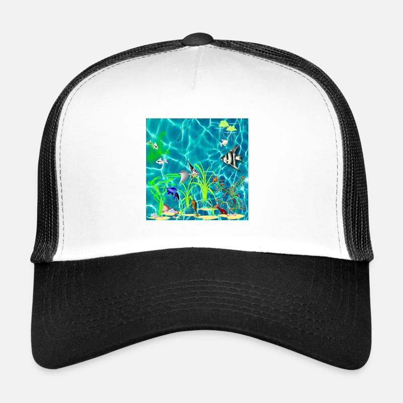 Tropical Fish Tank Trucker Cap