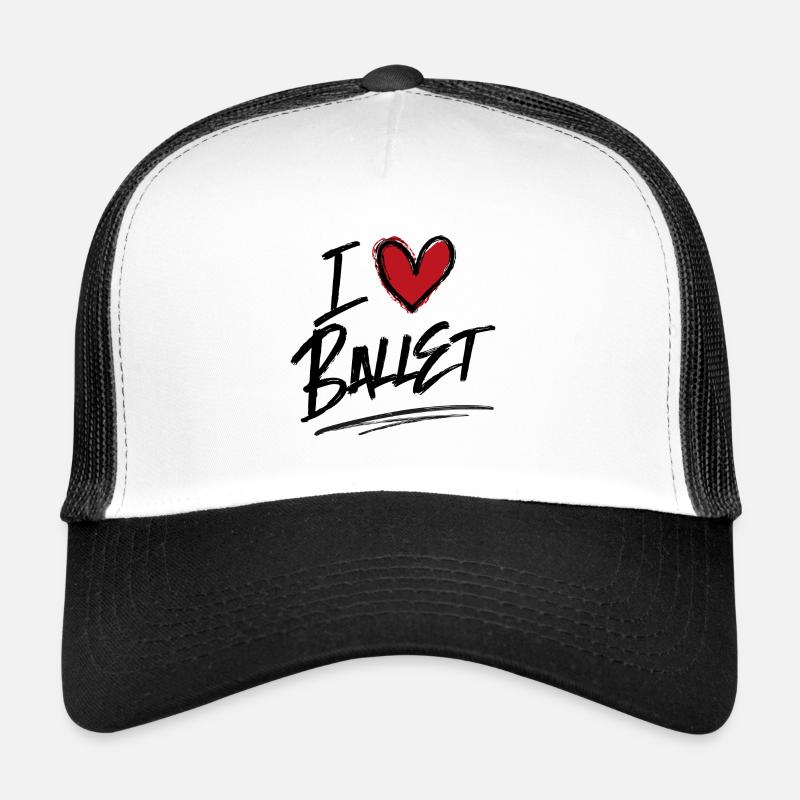 Ich liebe Ballett - Trucker Cap - Weiß/Schwarz