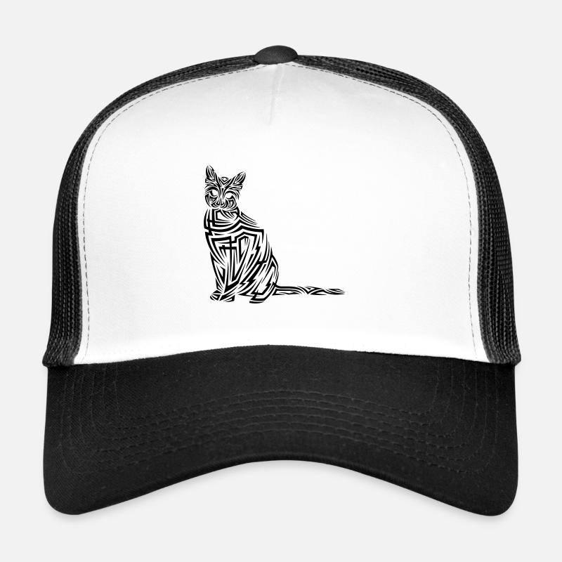 Katze Tribal Tattoo Trucker Cap