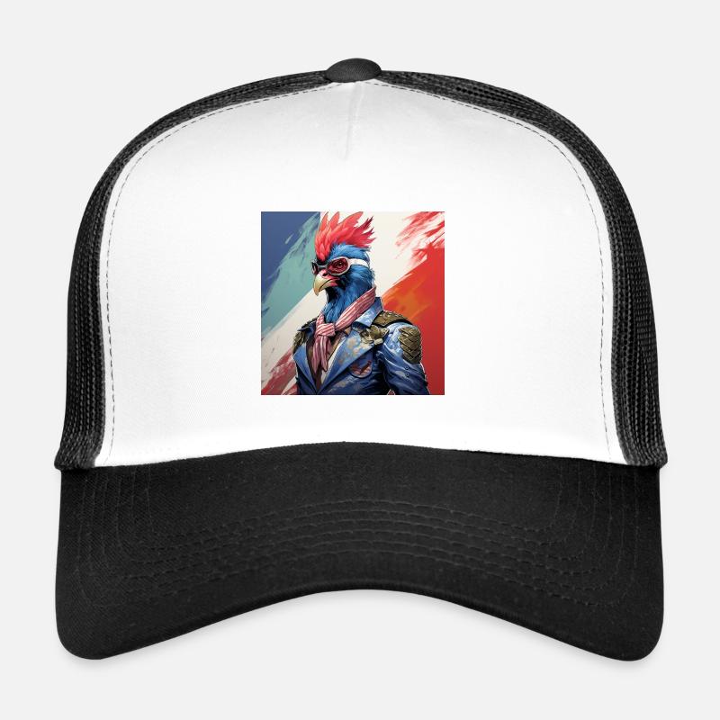 Funky Rooster Stylish Illustration Trucker Cap