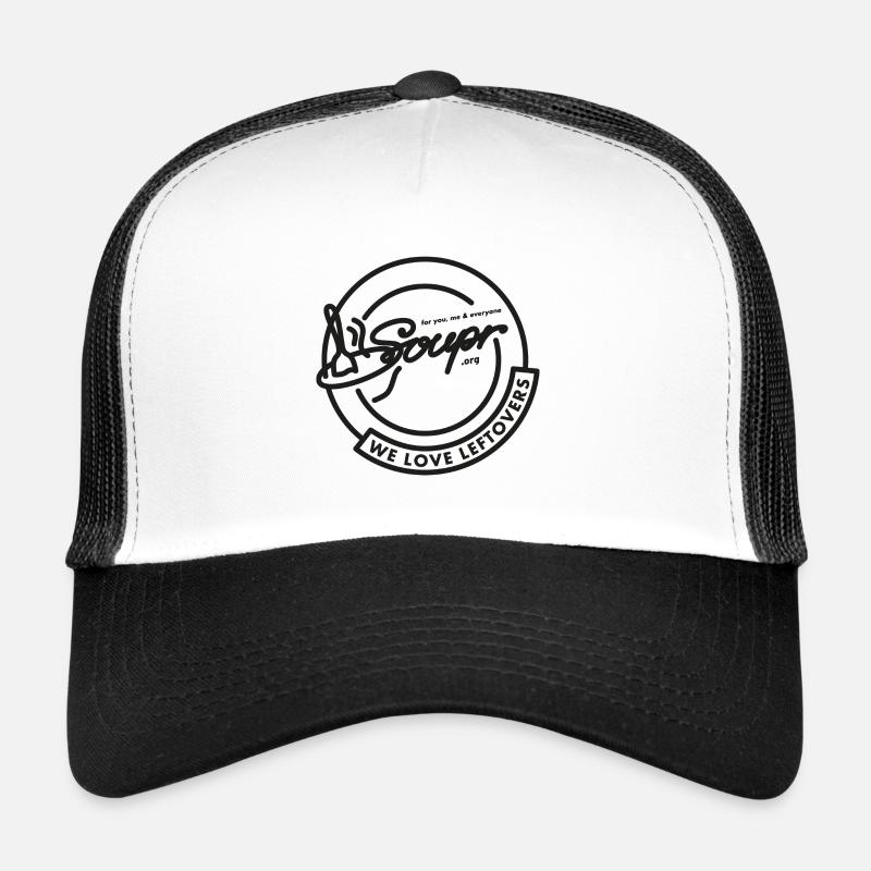 Soupr (Circle) - Trucker Cap - white/black