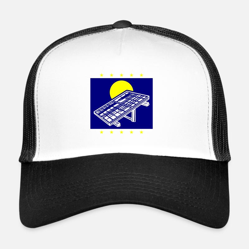 Photovoltaik Anlage Solar Energie - Trucker Cap - Weiß/Schwarz