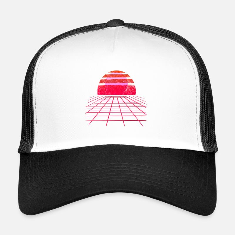Sunset Vaporwave Retro Wave - Trucker Cap - Weiß/Schwarz