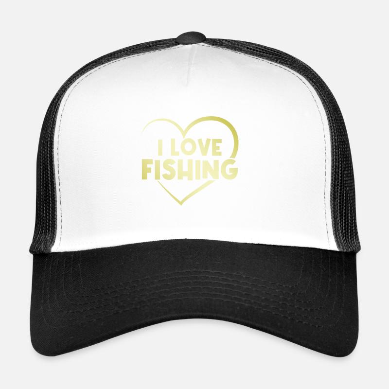 Ich Liebe Fischen Herz Trucker Cap