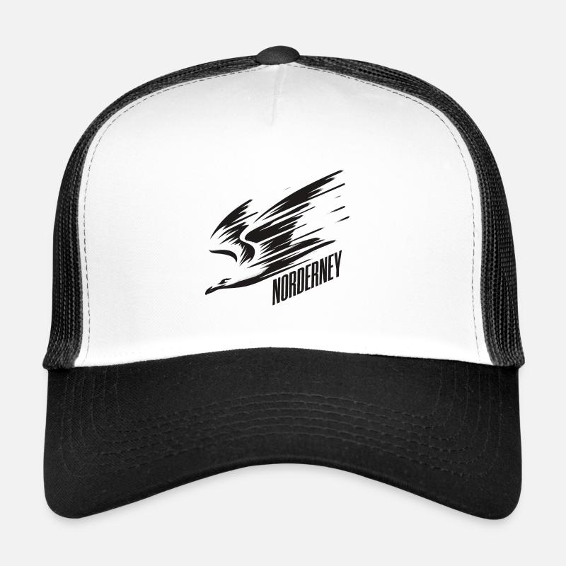 Norderney Sturzflug Tiefflieger Möwe Urlaub T-Shir Casquette trucker 