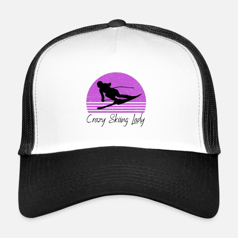 Skifahrer - Trucker Cap - Weiß/Schwarz